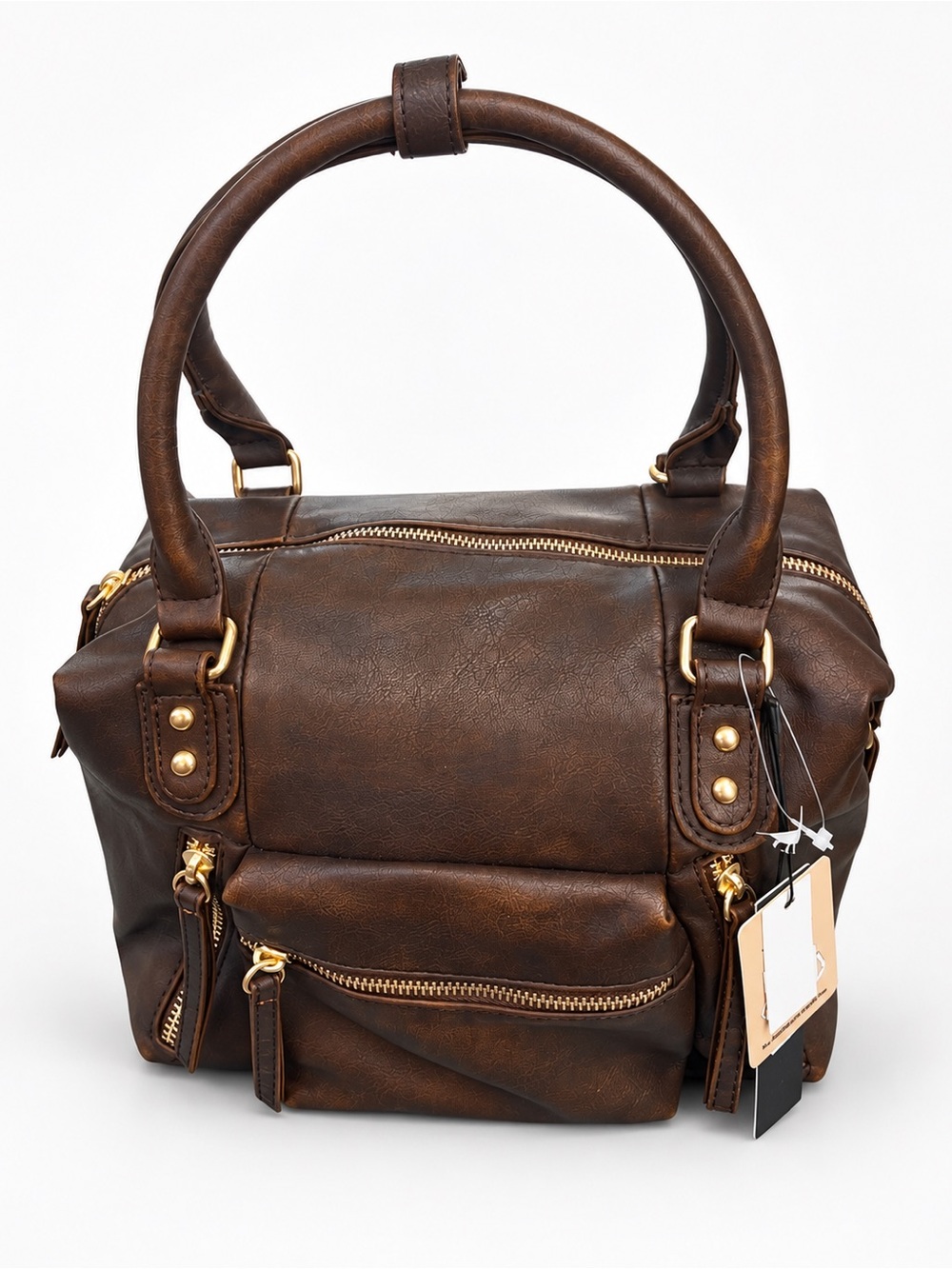 Brown Leather Satchel Handbag - Women Bags
